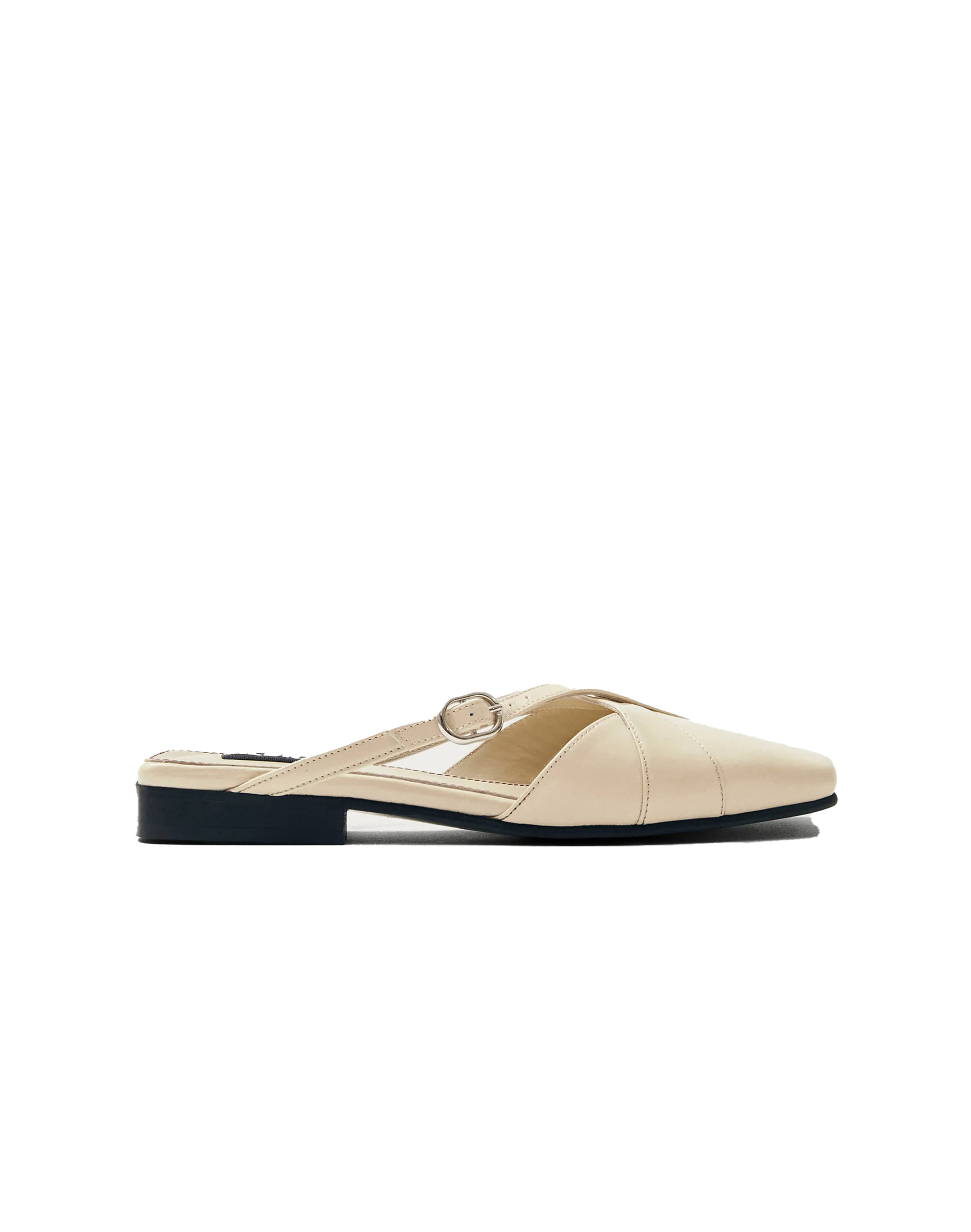 Alohas Adria Onix Pantoletten in Creme, Ansicht Seite