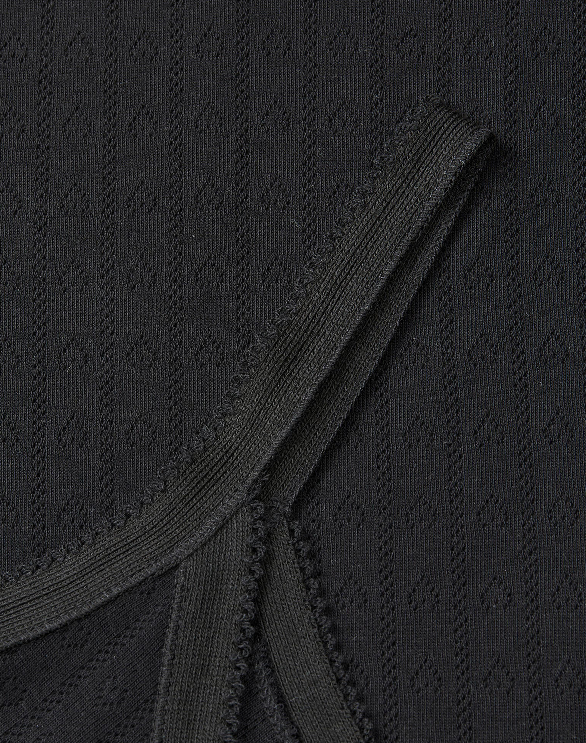 Mads Norgaard Pointella Trille Top in Schwarz, Ansicht Detail
