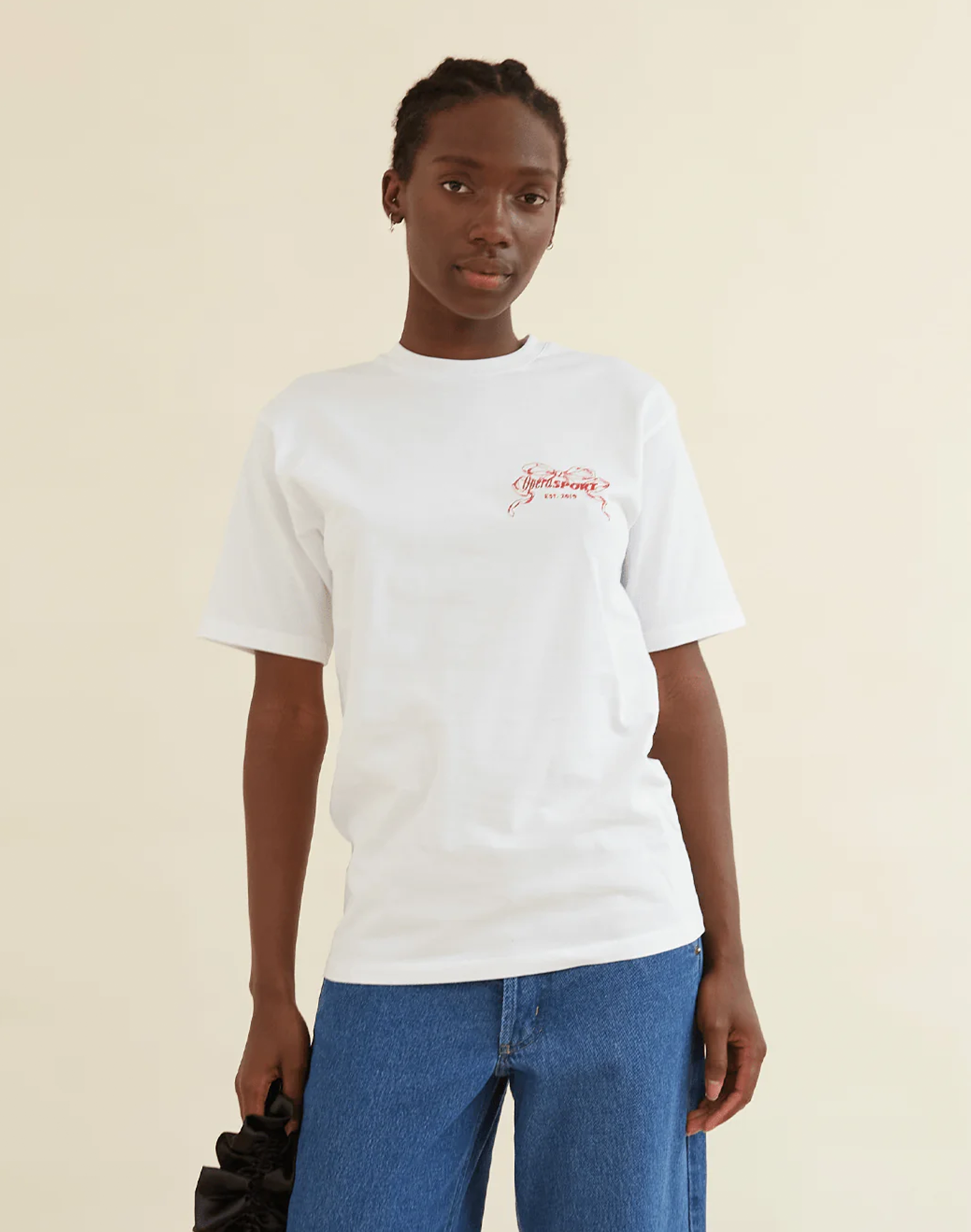 Edith T-Shirt in Weiß, Ansicht Frontal