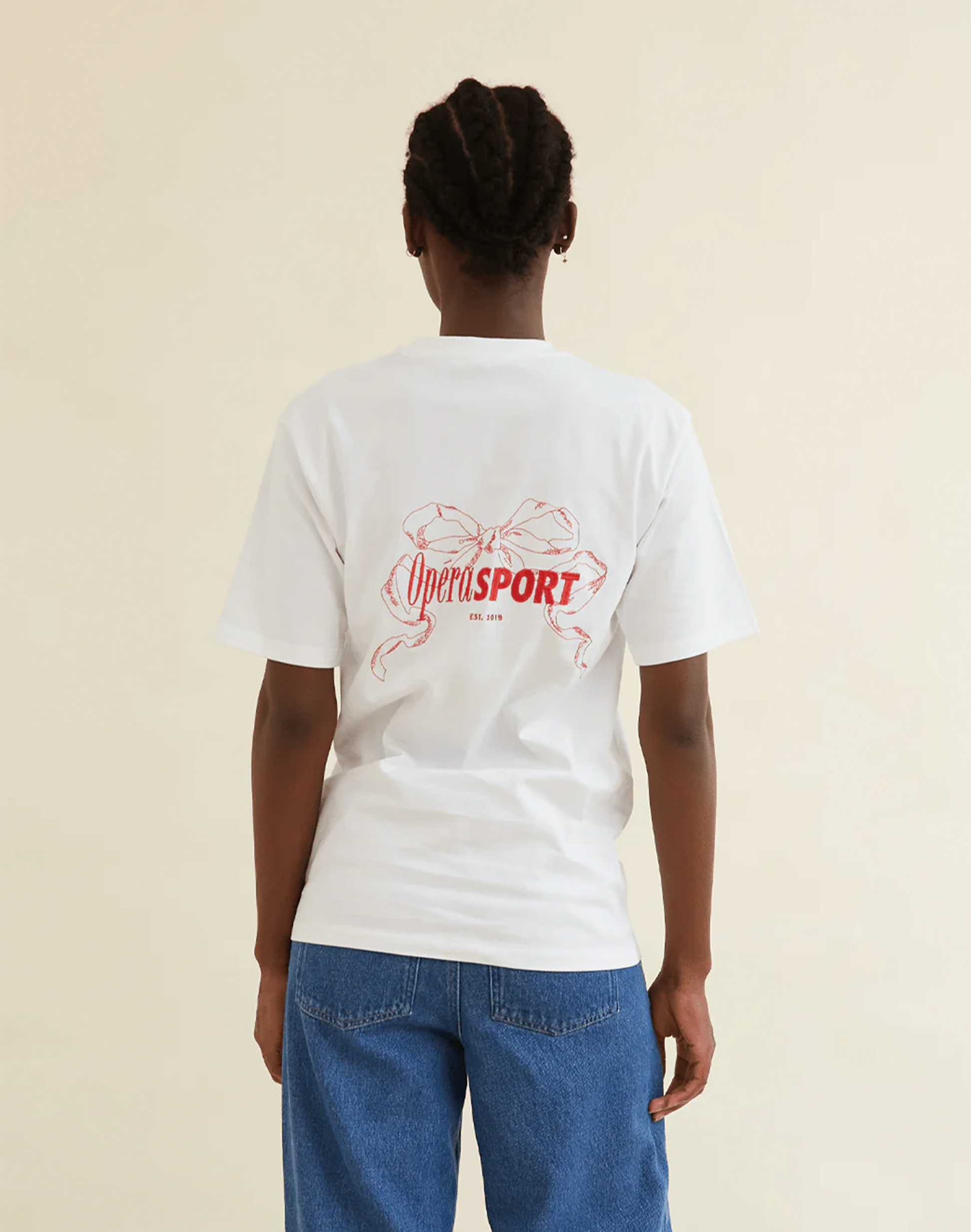 Edith T-Shirt in Weiß, Ansicht Hinten