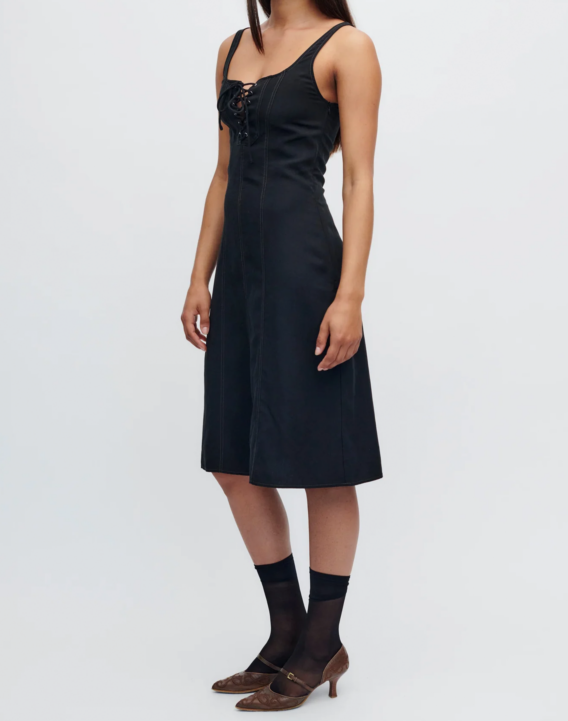 Resume Fenya Kleid in Schwarz, Ansicht Frontal