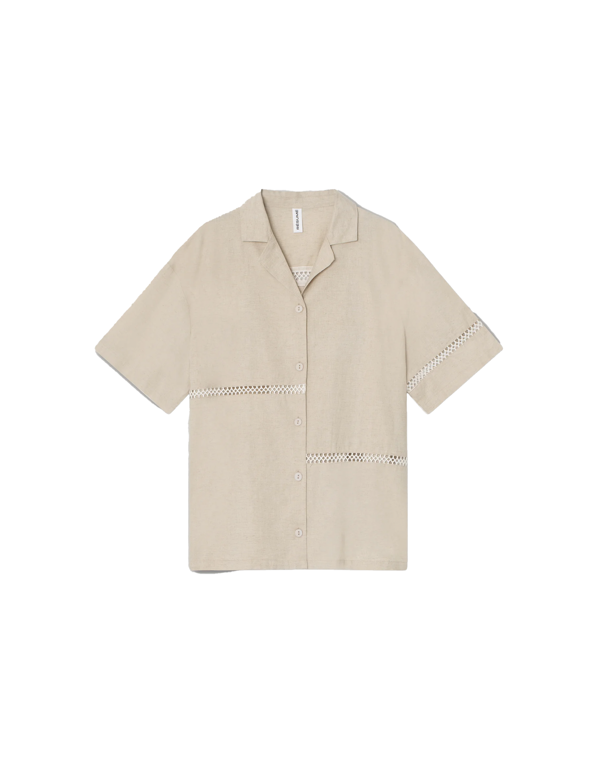 Resume Florence Shirt in Creme, Ansicht Frontal