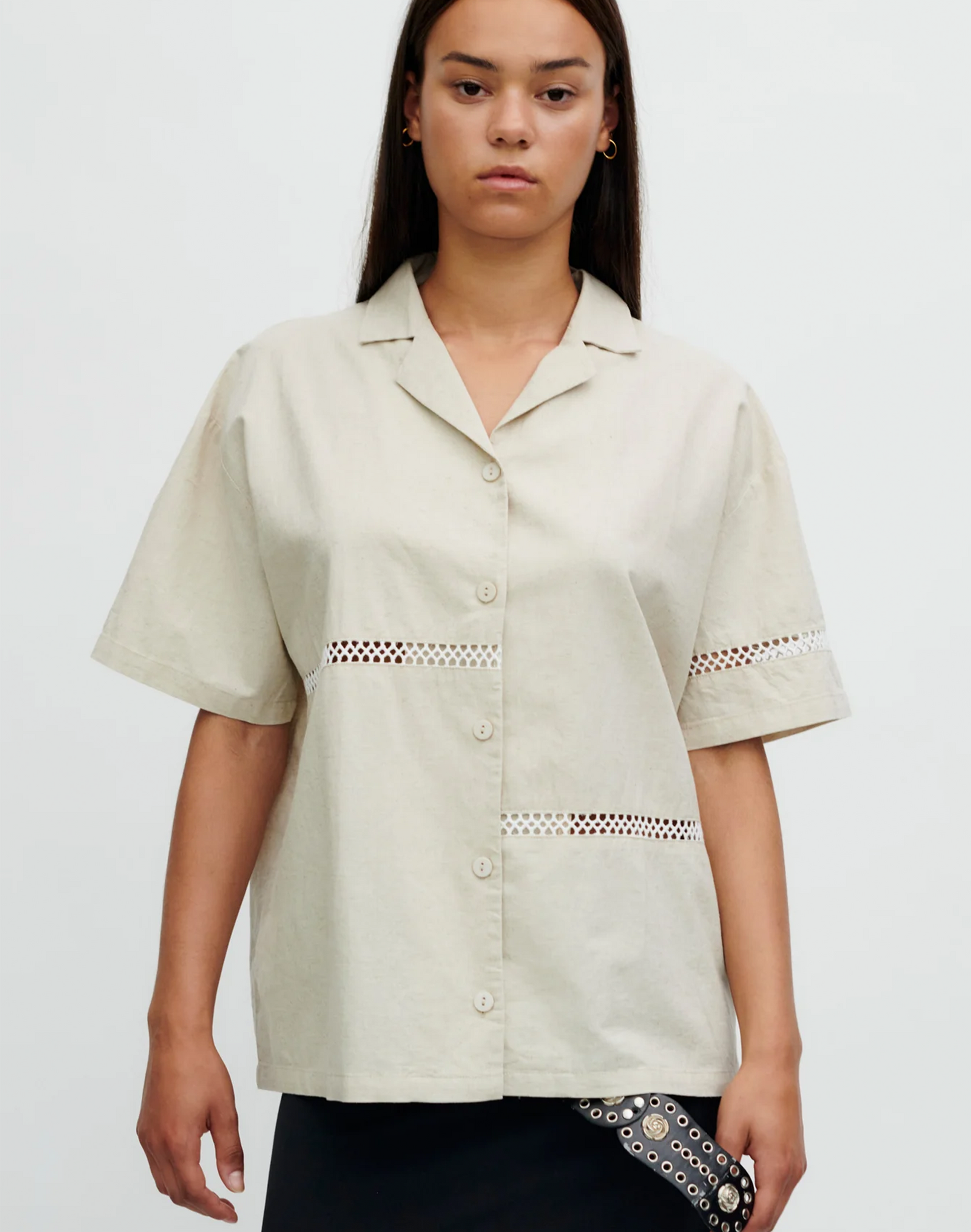 Resume Florence Shirt in Creme, Ansicht Frontal