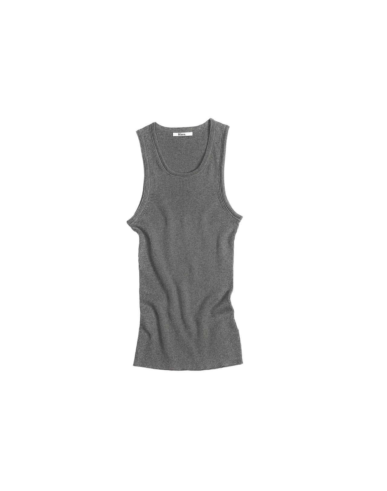 Rib Tanktop, grau