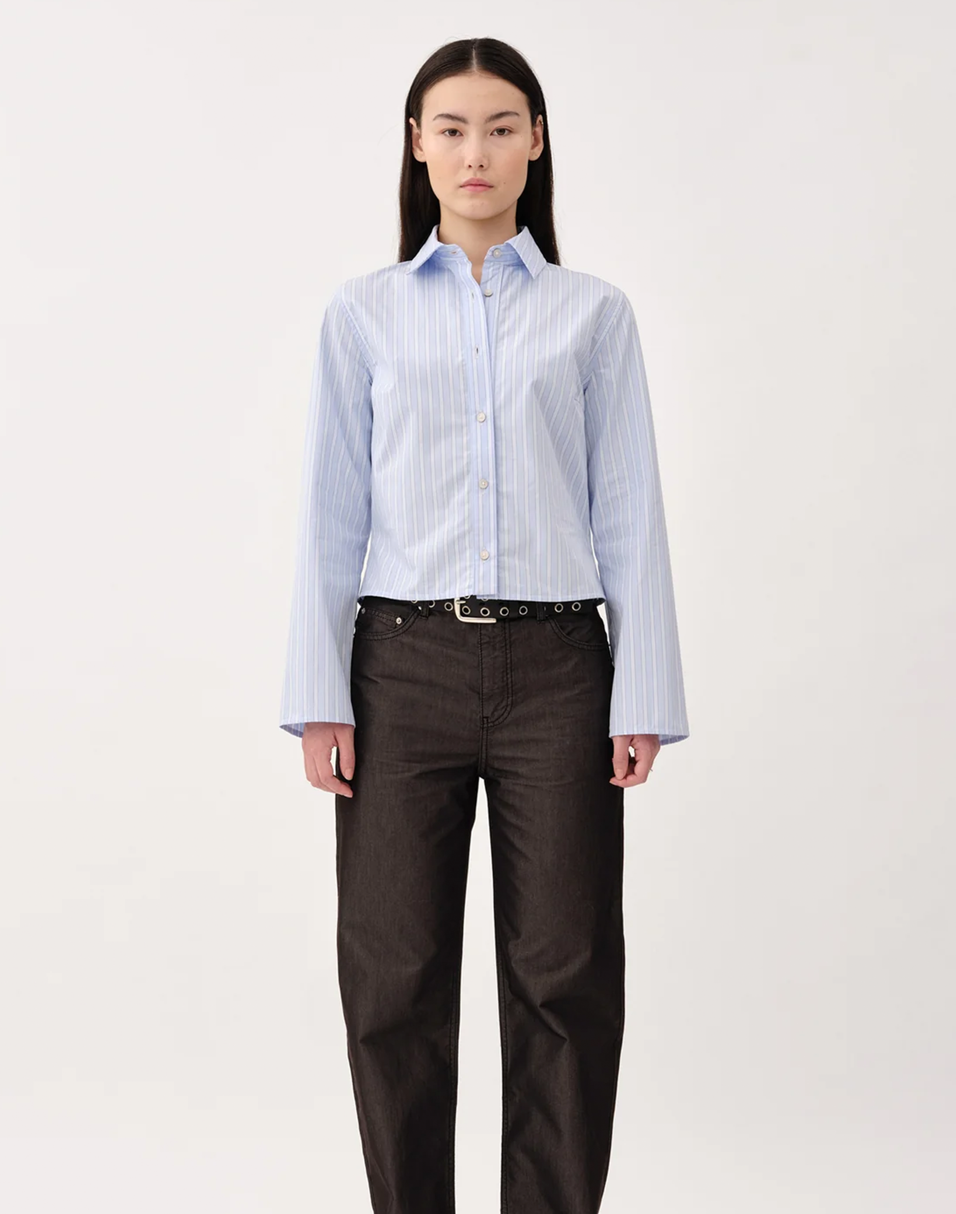 Won Hundred Fernanda Bluse in Blau, Ansicht Frontal