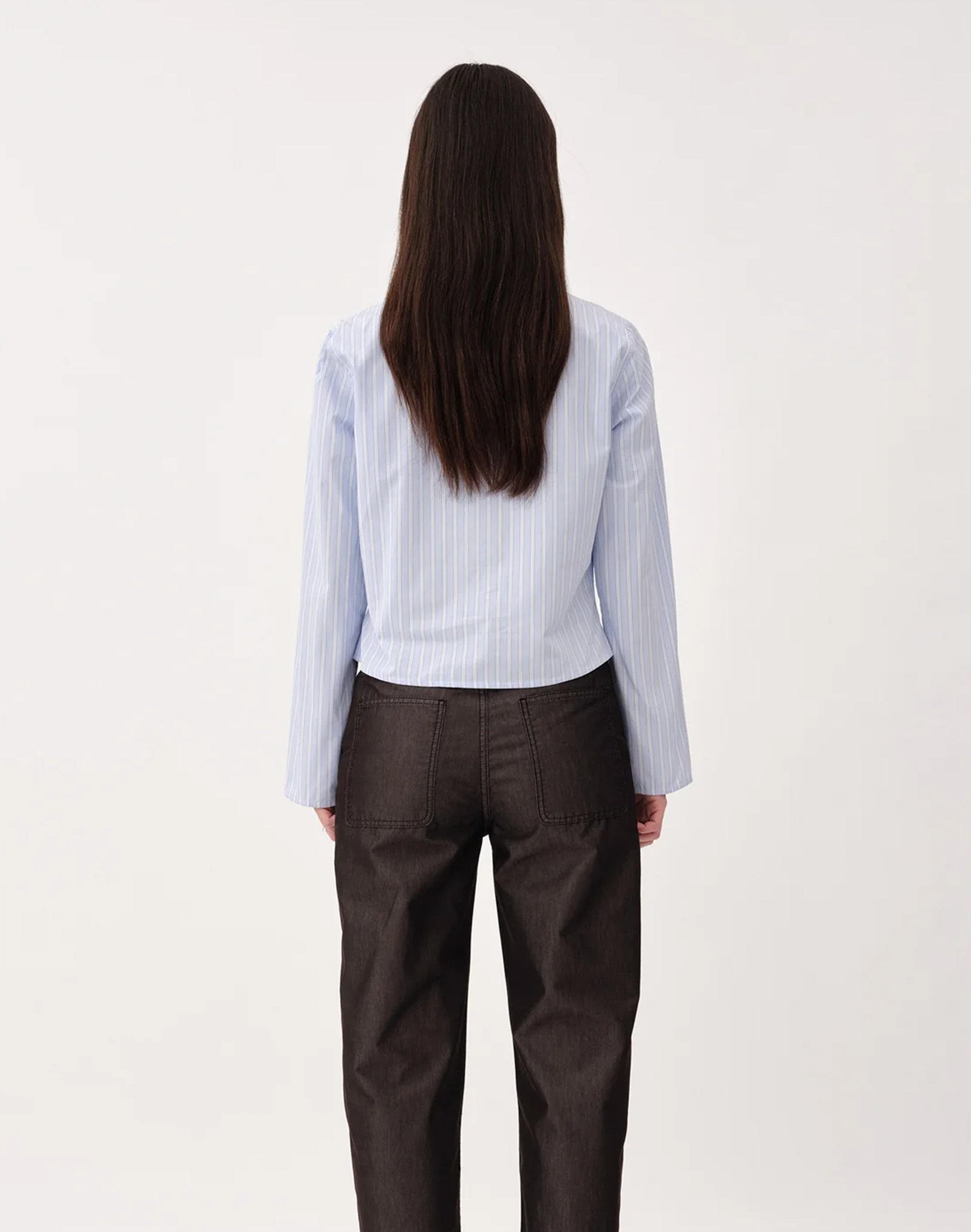 Won Hundred Fernanda Bluse in Blau, Ansicht Hinten
