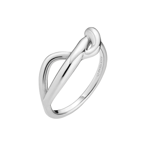 MARIA BLACK Twisted Deceiver Ring, Silber