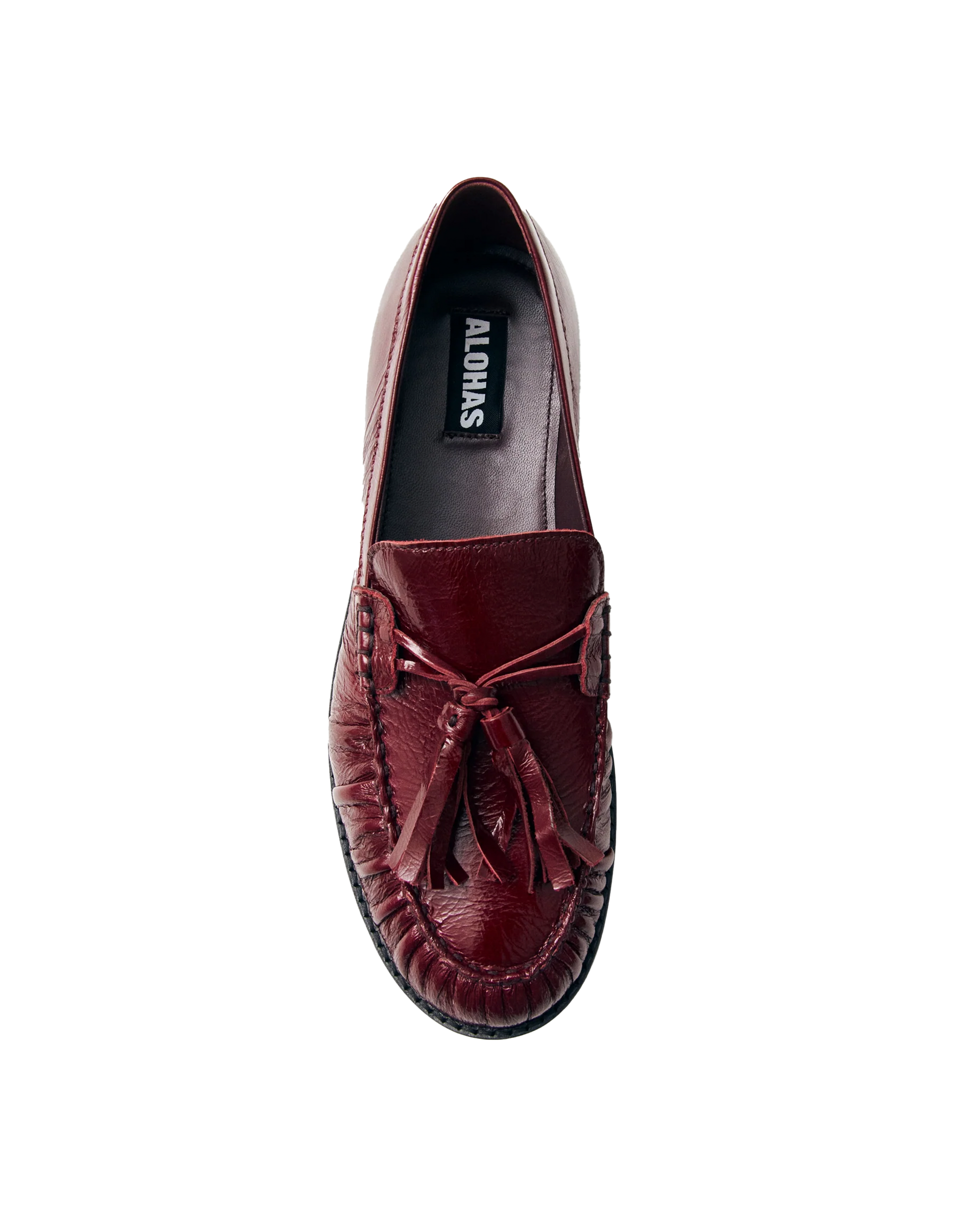 Alohas Marietta Onix Loafer in Burgunder, Ansicht Oben