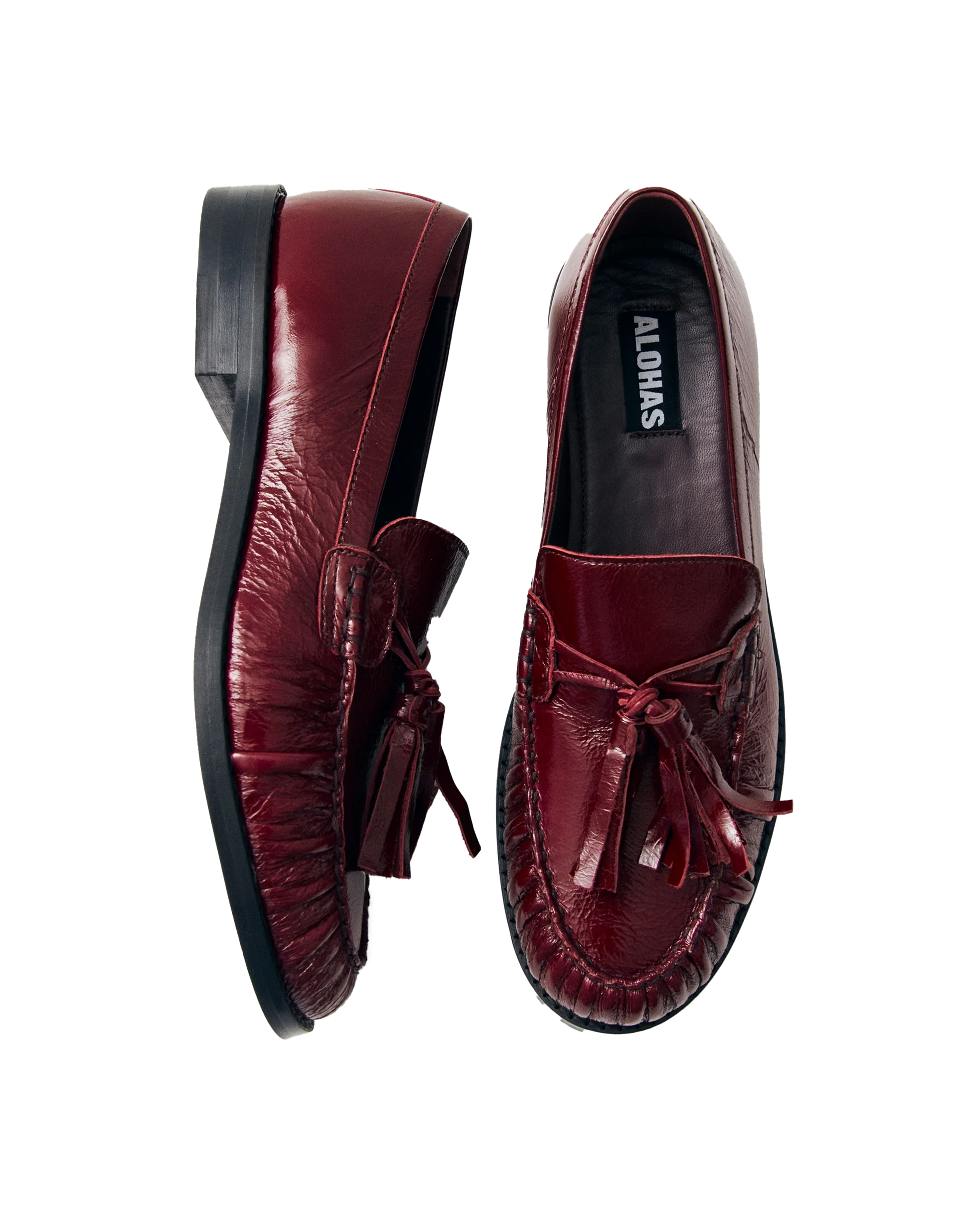 Alohas Marietta Onix Loafer in Burgunder, Ansicht Oben
