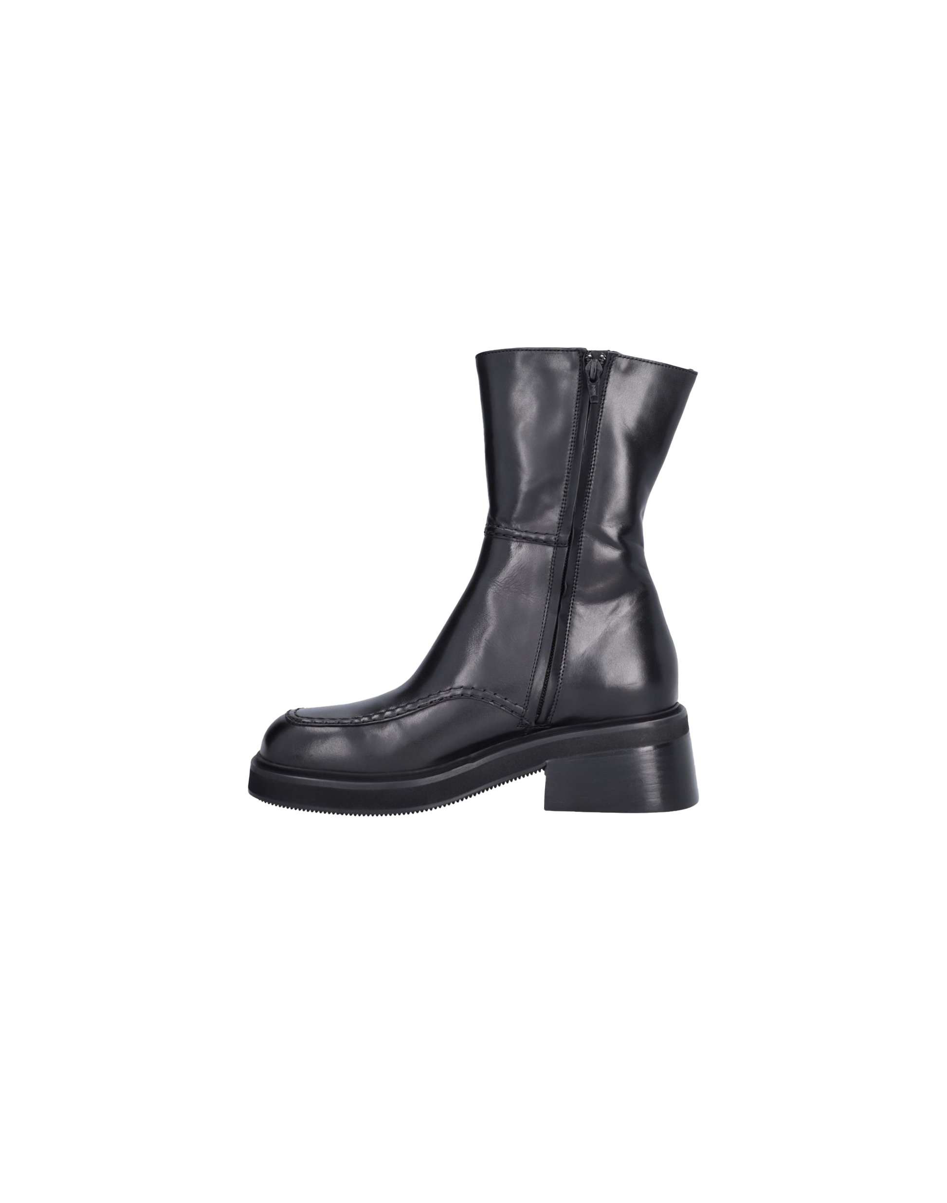 Billi Bi Leder Stiefelette in Schwarz, Ansicht Seite