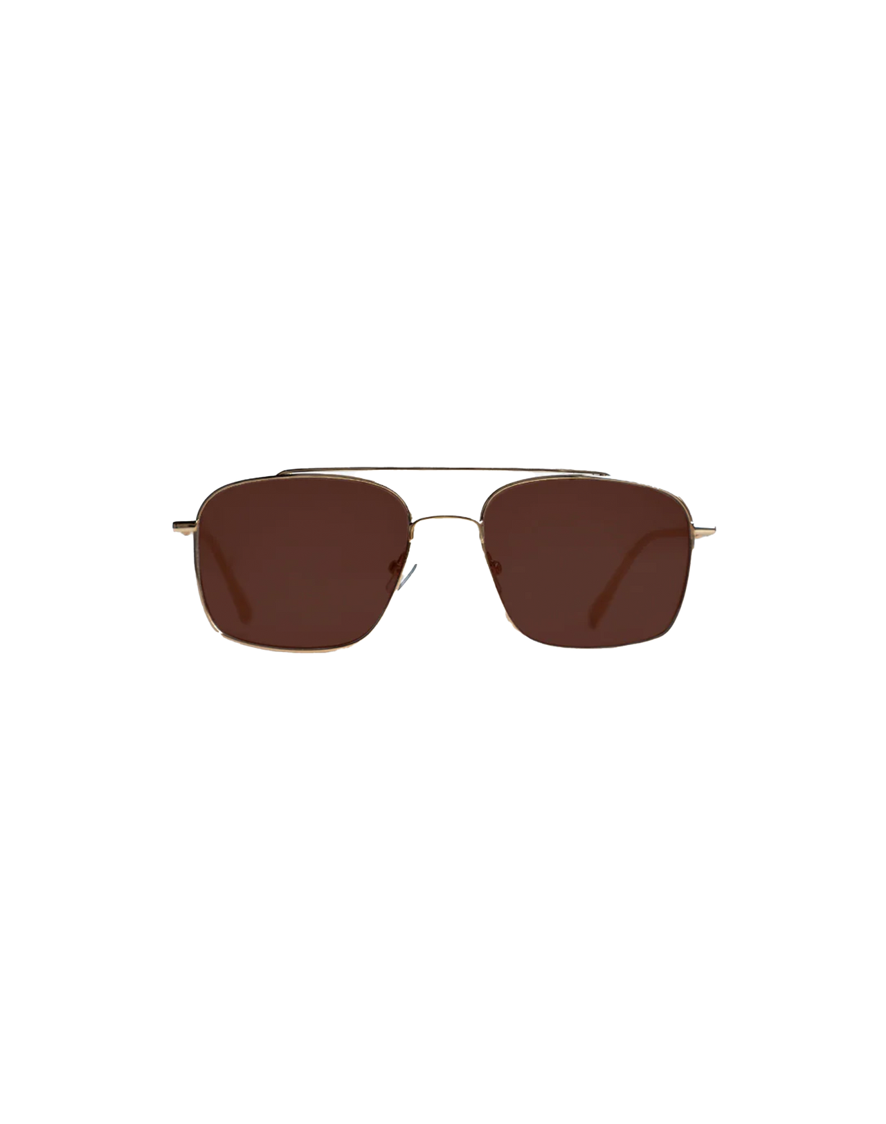 Corlin Nicki Sonnenbrille in Gold Braun, Ansicht Frontal