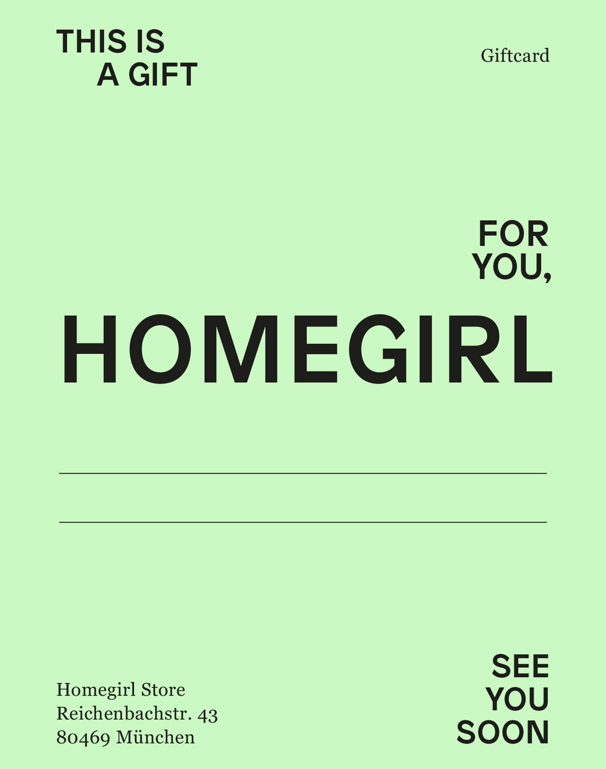HOMEGIRLSTORE GIFT CARD