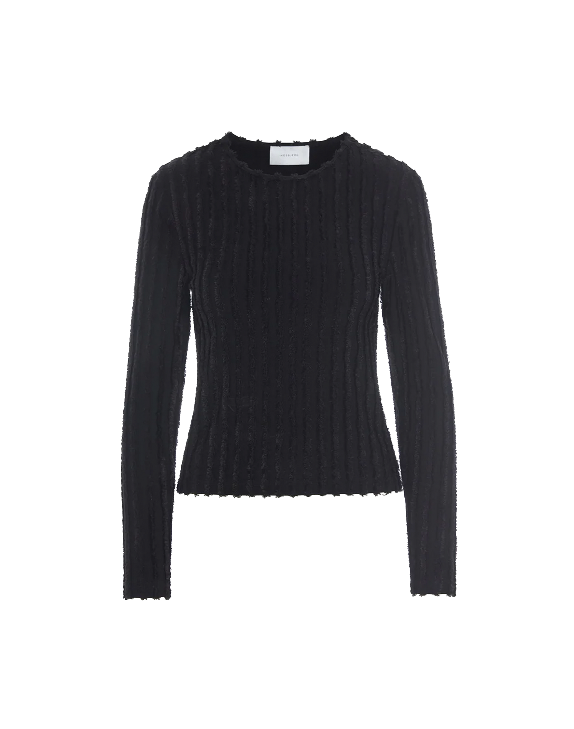 Hosbjerg Pucca Longsleeve in Schwarz, Ansicht Frontal