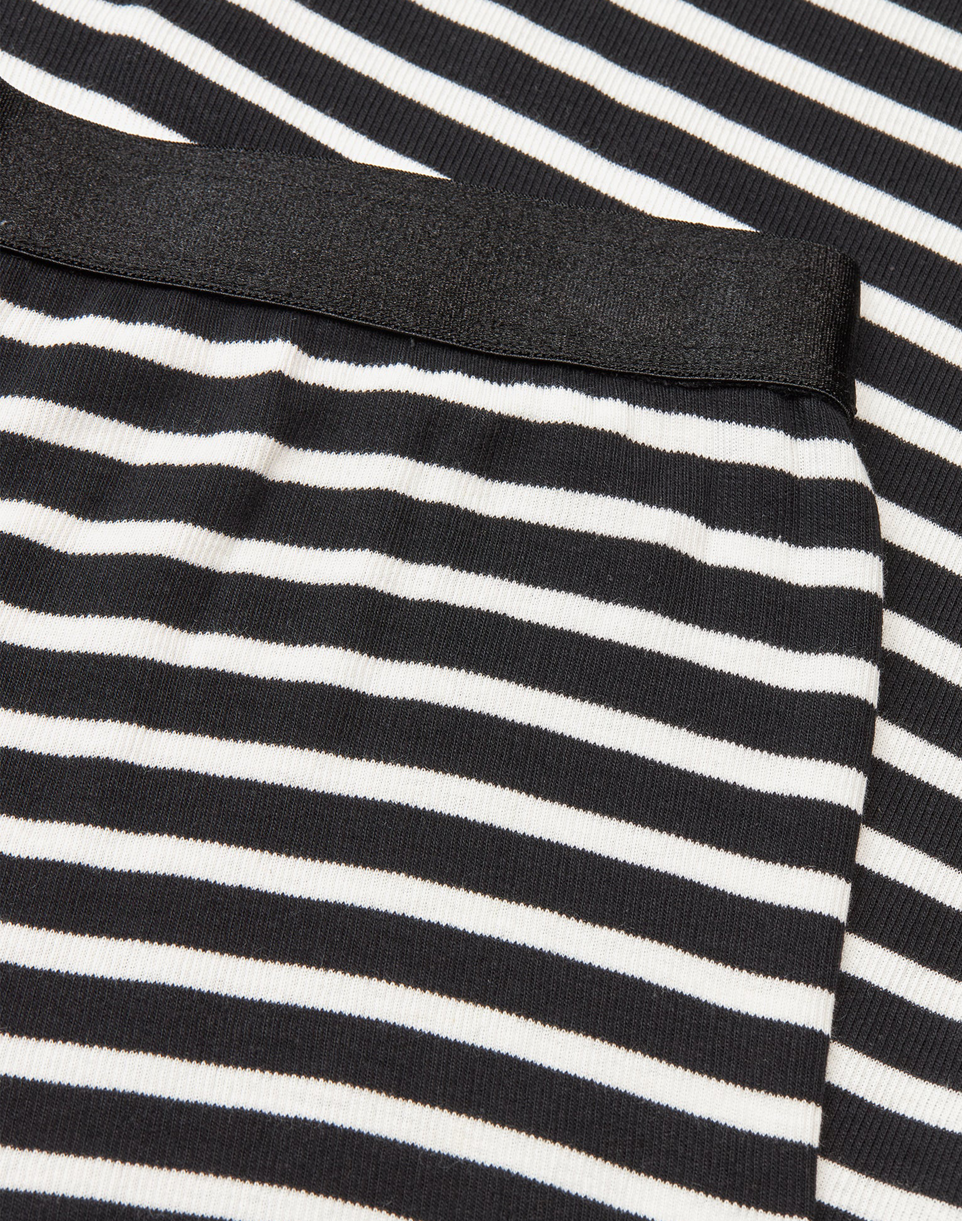 Mads Norgaard Stripe Veran Hose in Schwarz, Weiß, Ansicht Detail