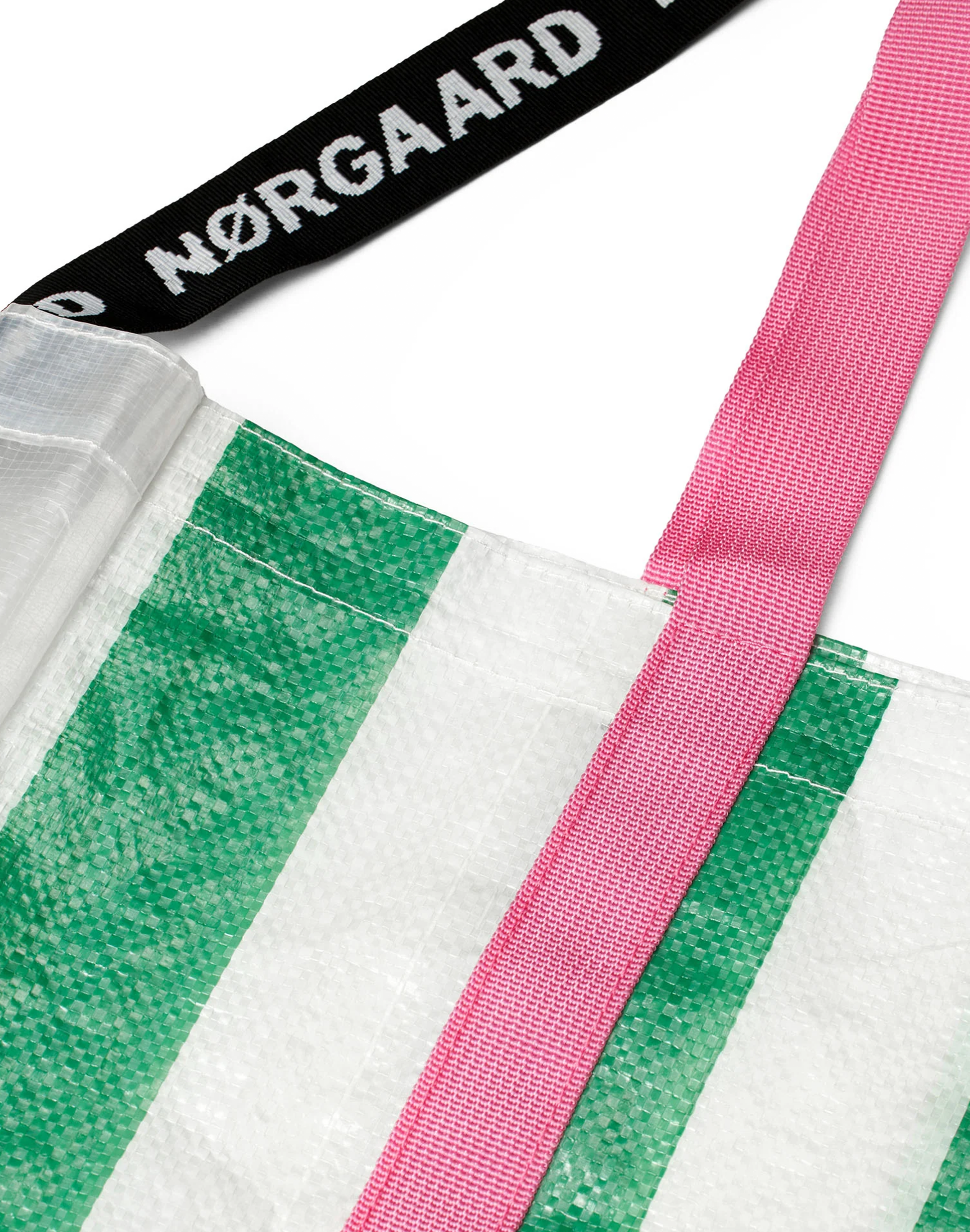 MADS NORGAARD Laundrette Alba Tasche in Classic Green/White, Ansicht Detail