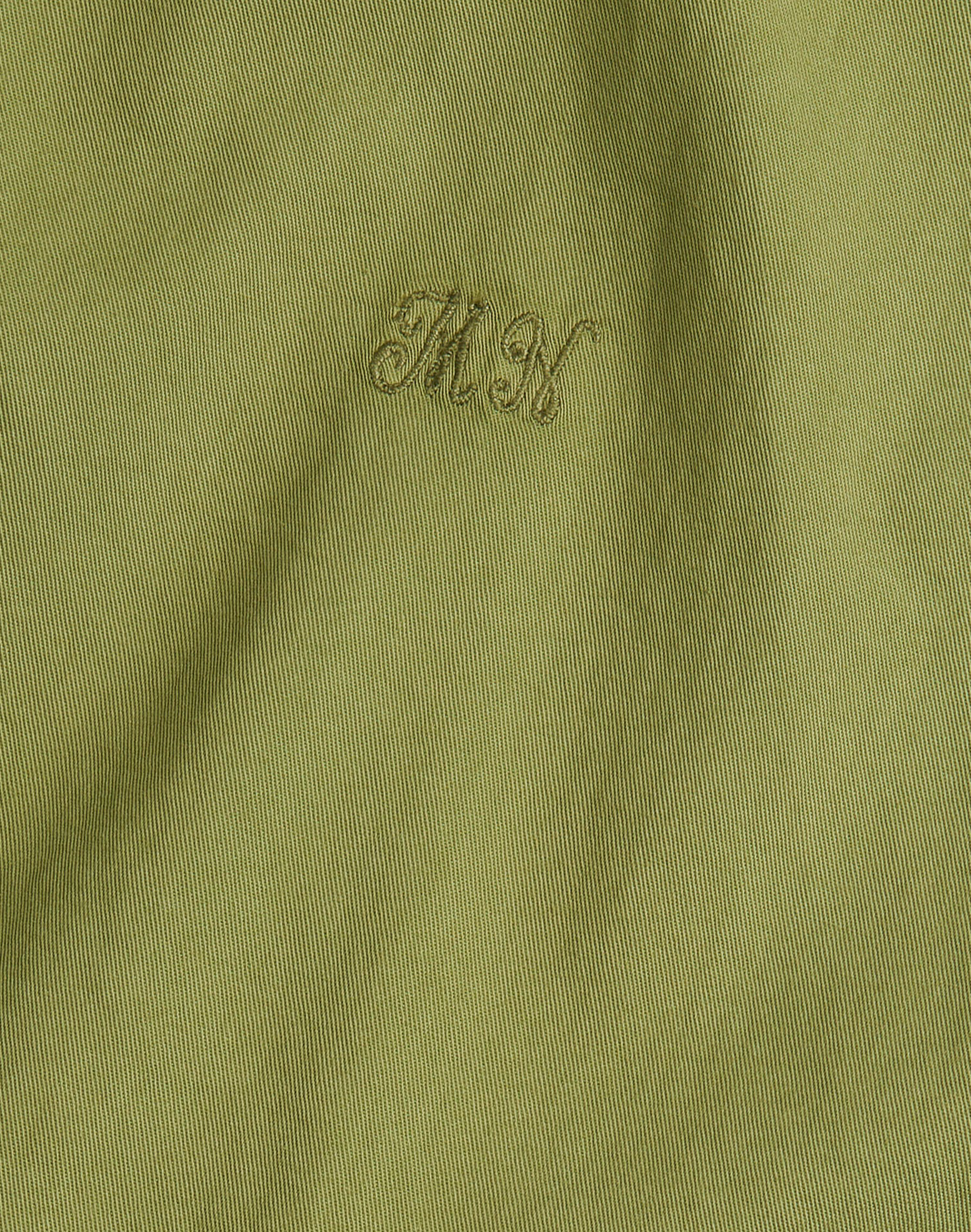 MADS NORGAARD Leo Twill Rody Kleid in Mosstone, Ansicht Detail