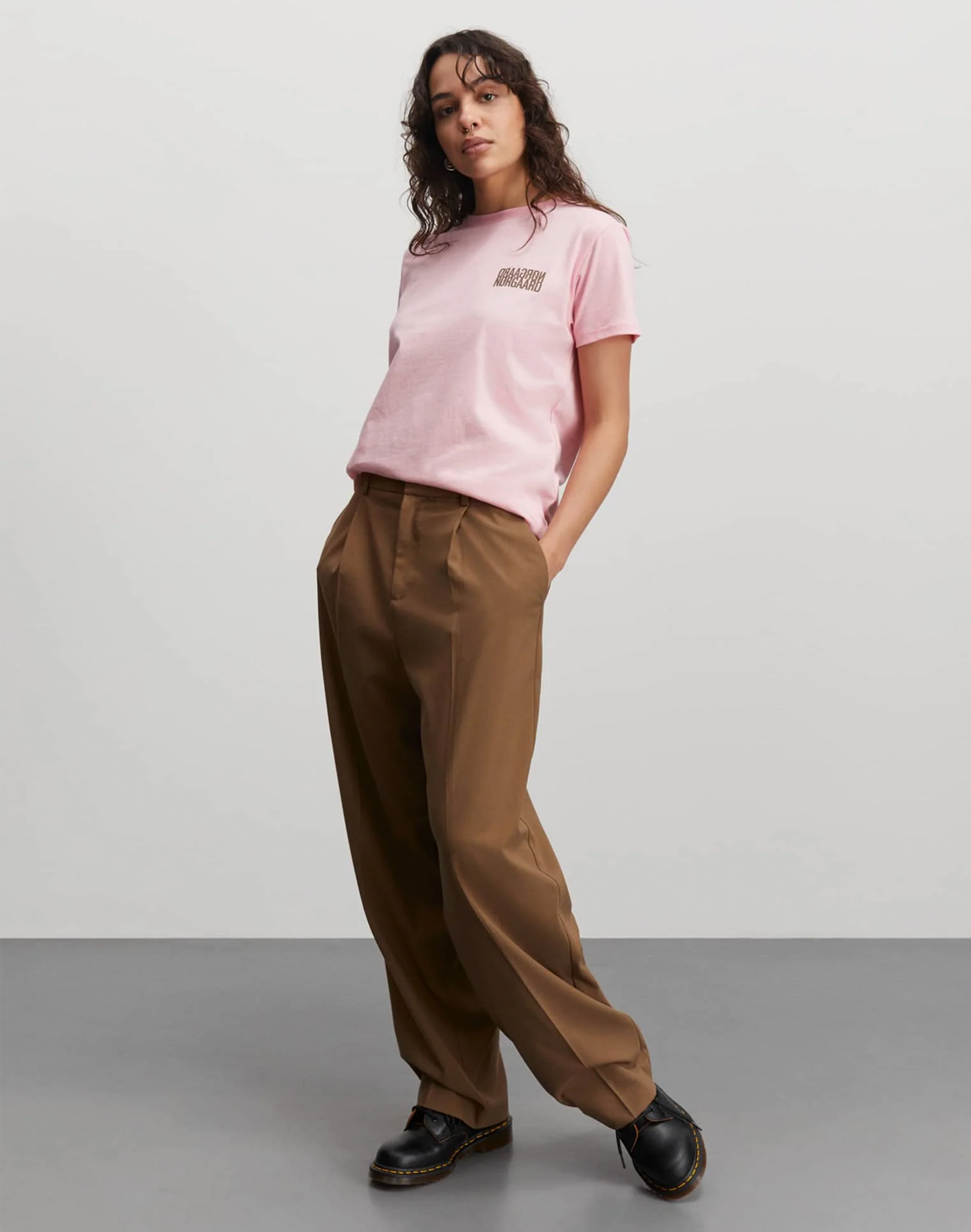 Mads Norgaard Soft Spring Maria Hose in Braun, Ansicht Frontal