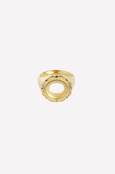 MARIA BLACK Moss Ring in Gold, Ansicht Frontal
