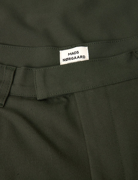 Mads Norgaard Paria Hose in Olive, Ansicht Close Up