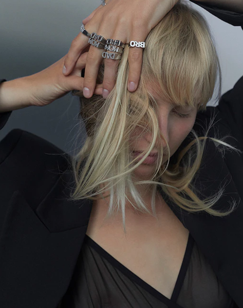 Maria Black Fam Ring in Silber, Tragebild