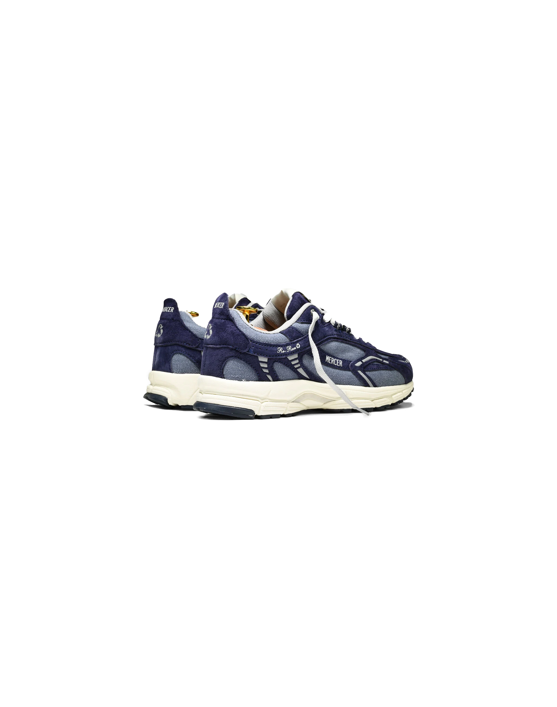 Mercer Amsterdam Re-Run Washed Canvas Sneaker in Blau, Ansicht Hinten