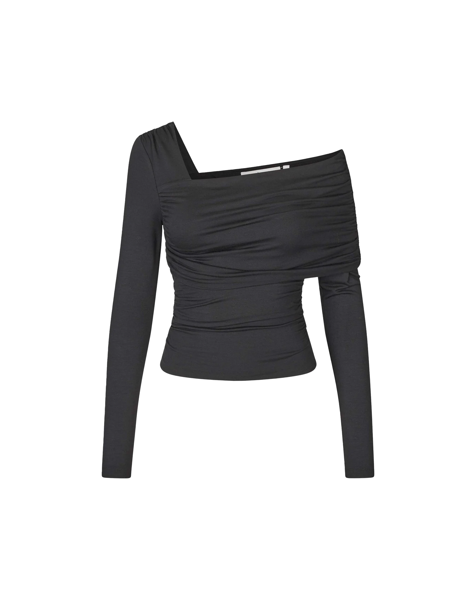 Oval Square Daily Shirt in Schwarz, Ansicht Frontal