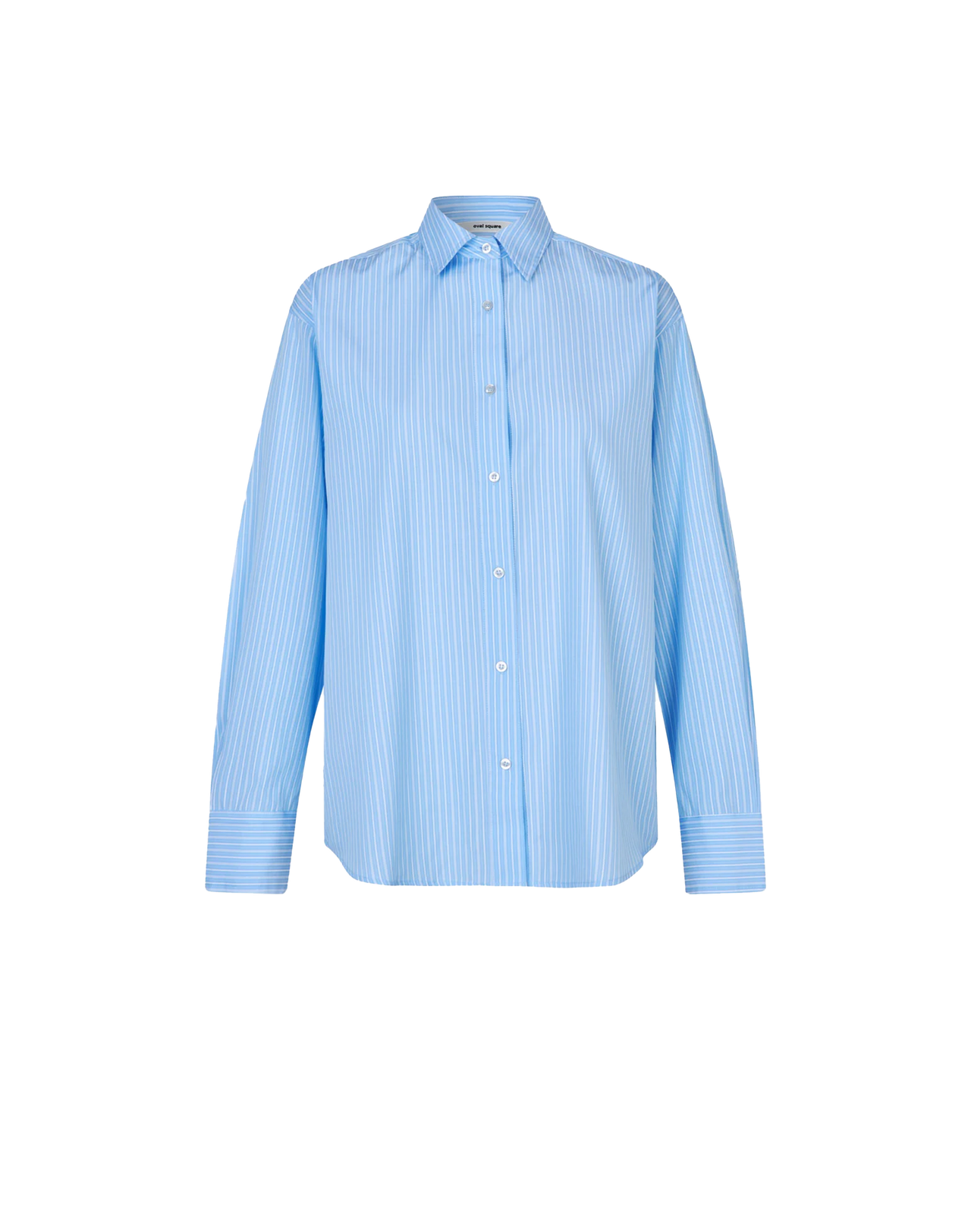 Oval Square Tata Bluse in Blau, Ansicht Frontal