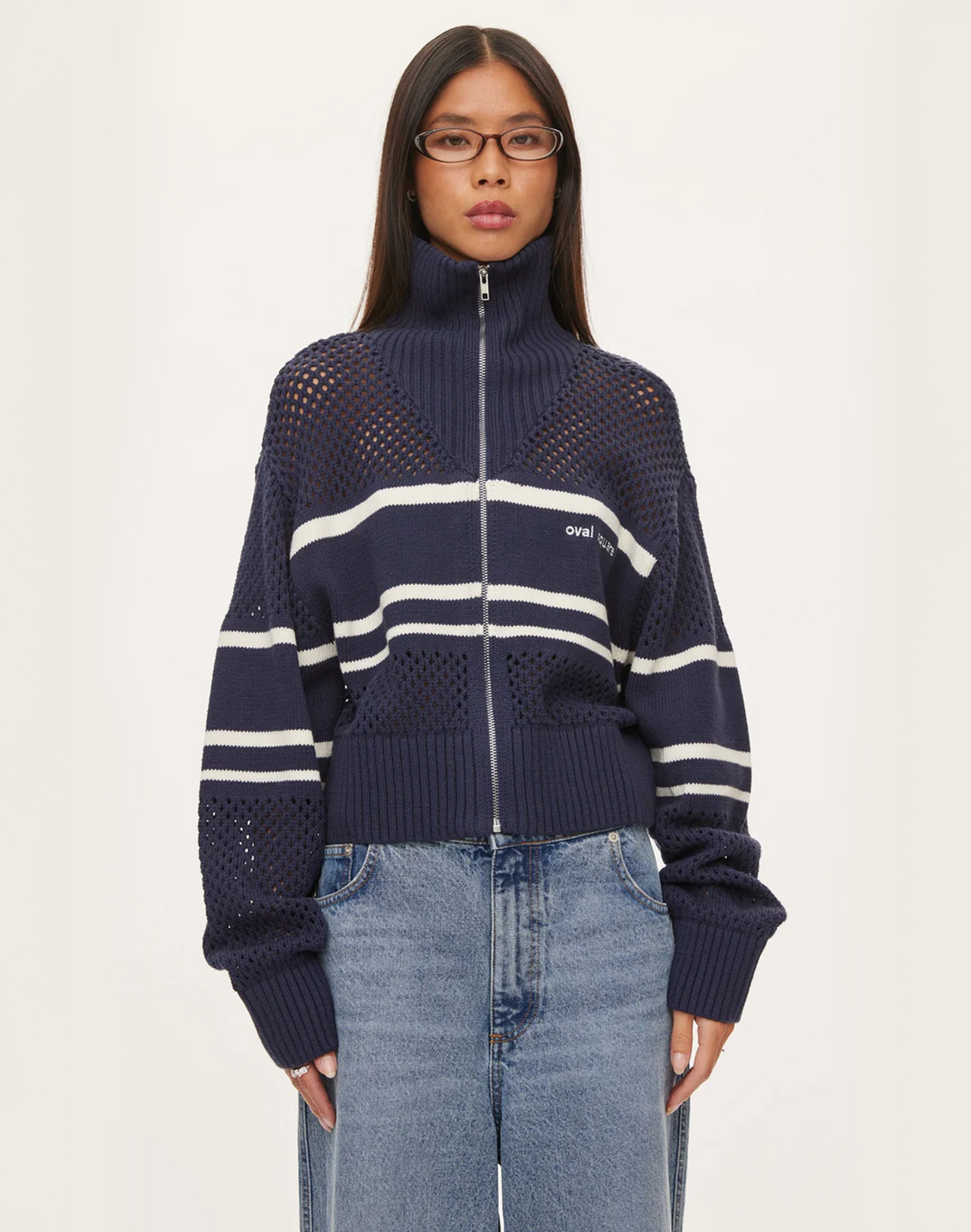 Snow Zip Cardigan, blau