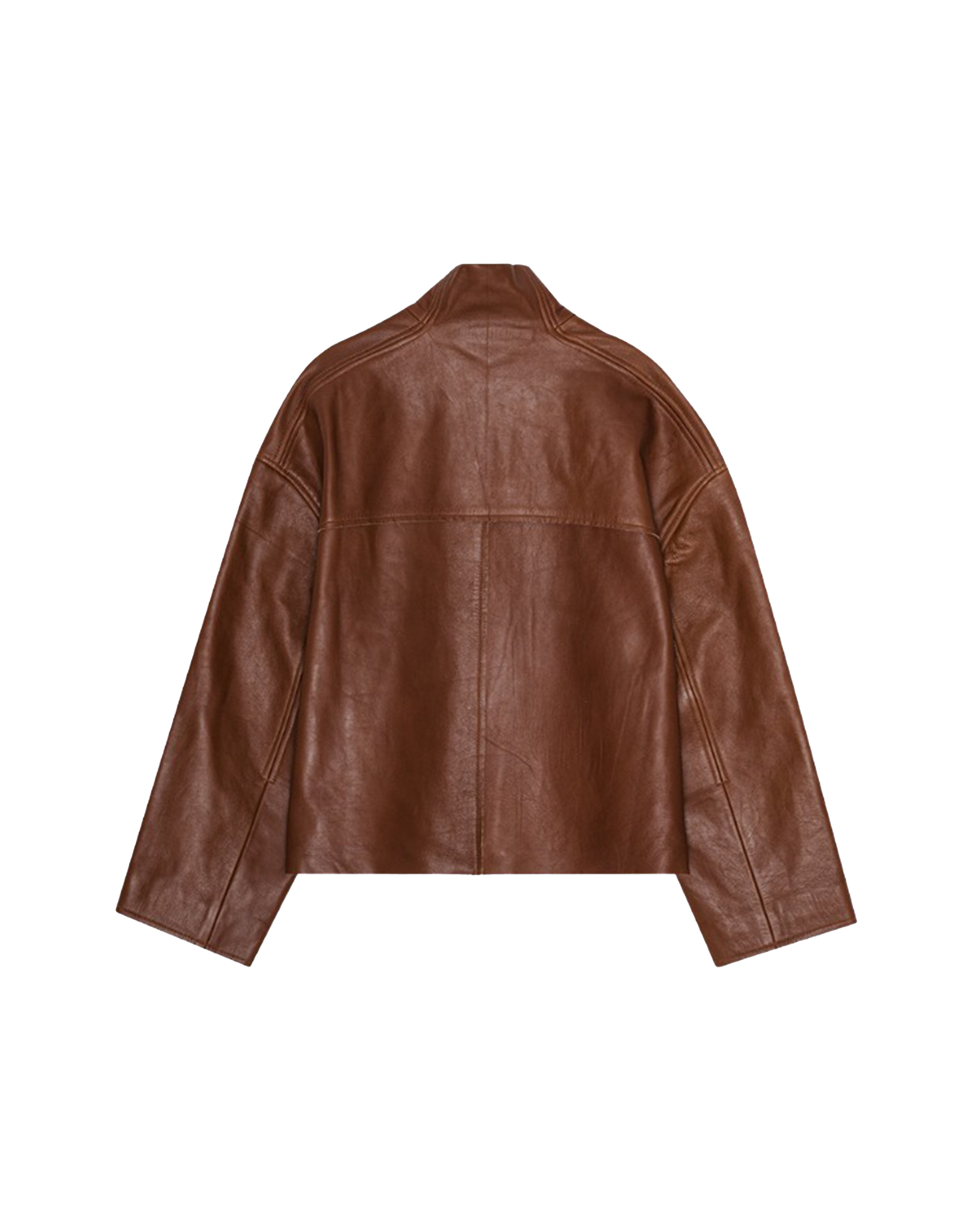 Remain Lederjacke in Braun, Ansicht Hinten