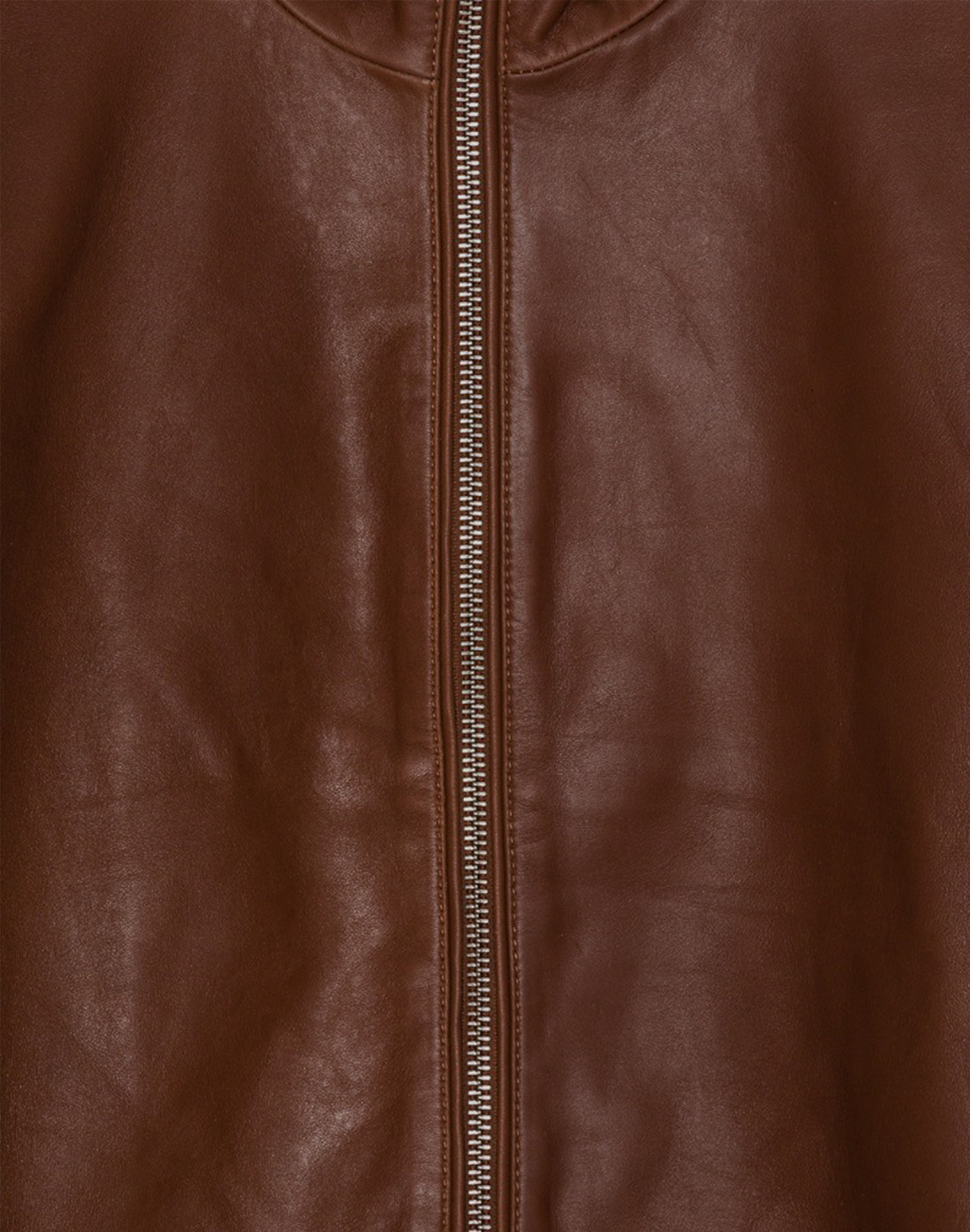 Remain Lederjacke in Braun, Ansicht Detail