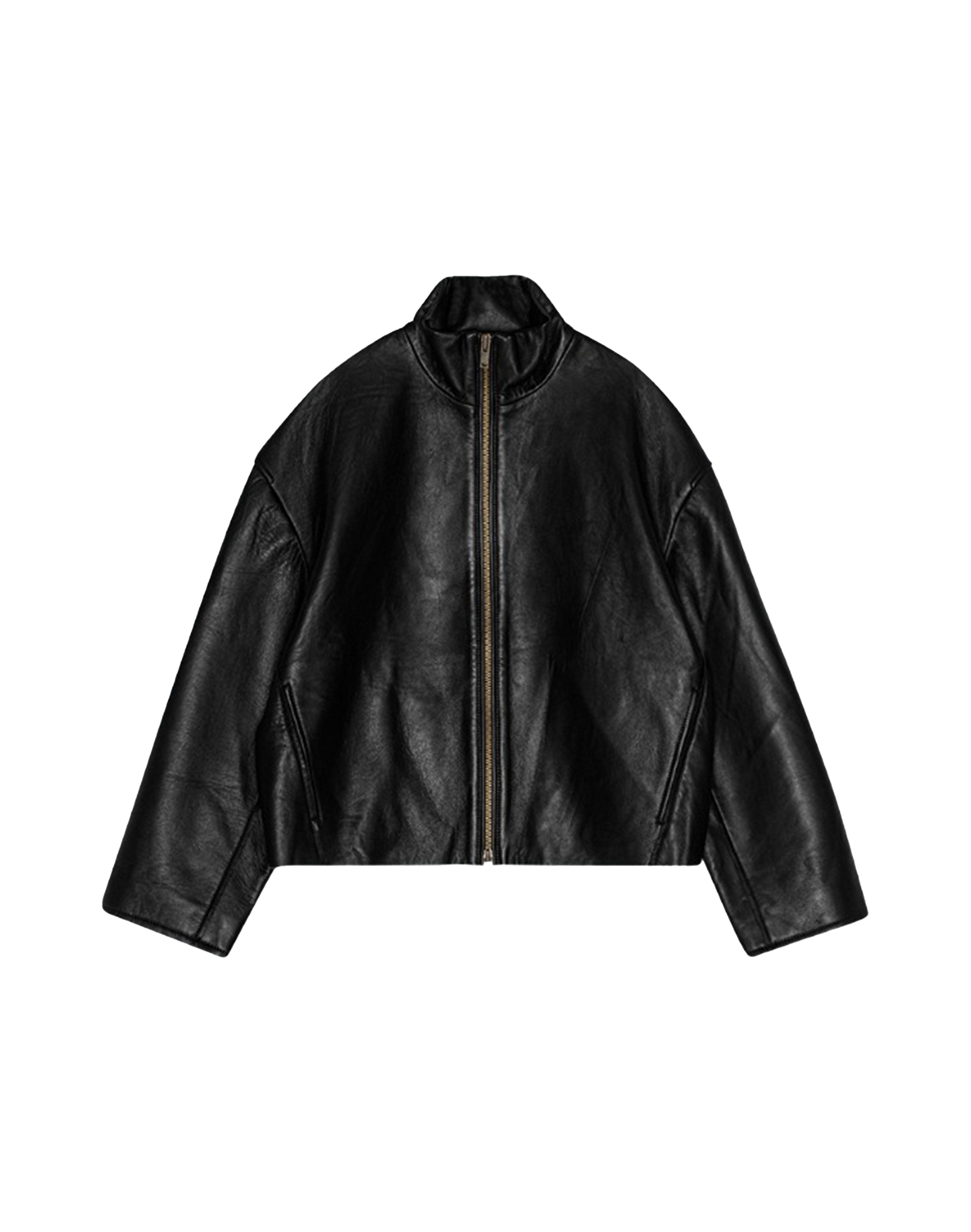 Remain Lederjacke in Schwarz, Ansicht Frontal