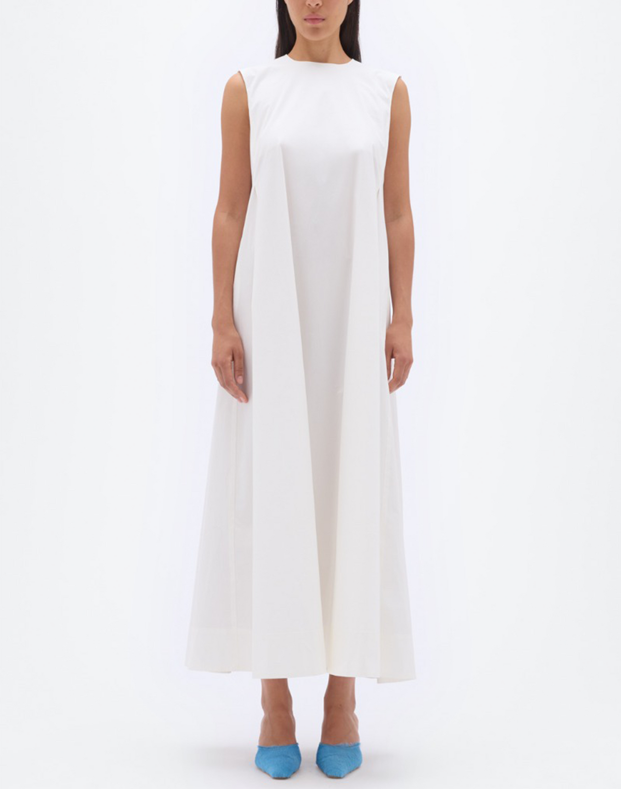 Remain Maxikleid in Weiß, Ansicht Frontal