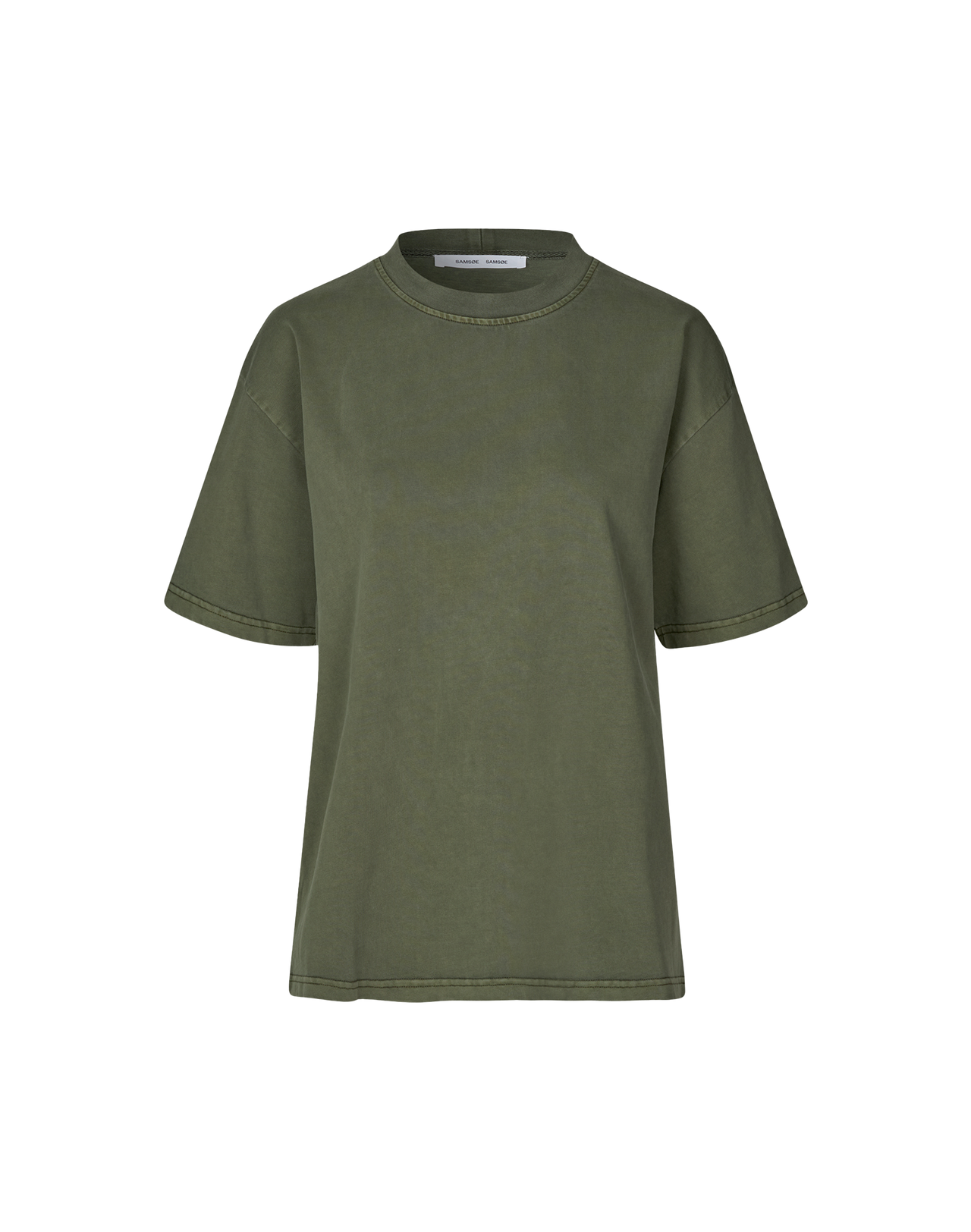 Samsoe Samsoe Eira T-Shirt in Olive, Ansicht Frontal