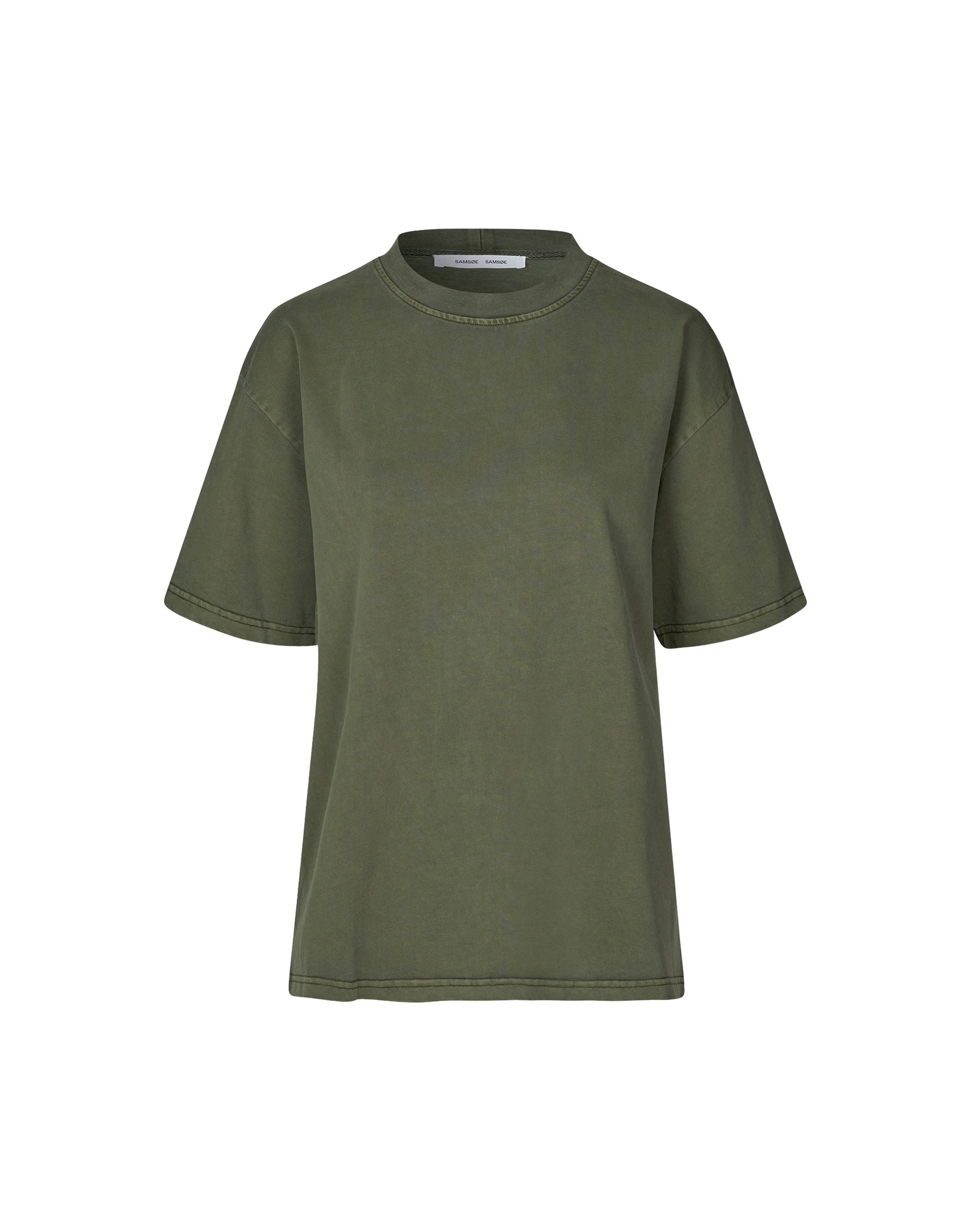 Samsoe Samsoe Eira T-Shirt in Olive, Ansicht Frontal