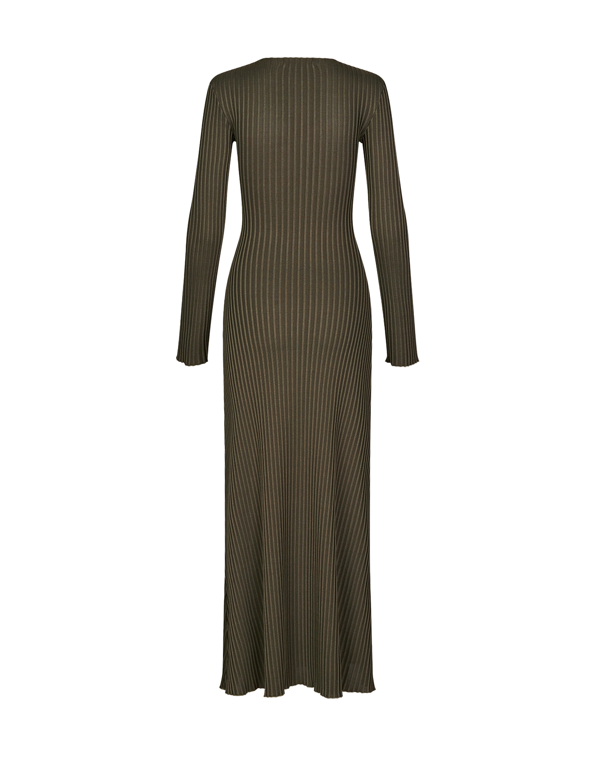 Samsoe Samsoe Sacrane Maxikleid in Olive, Ansicht Hinten