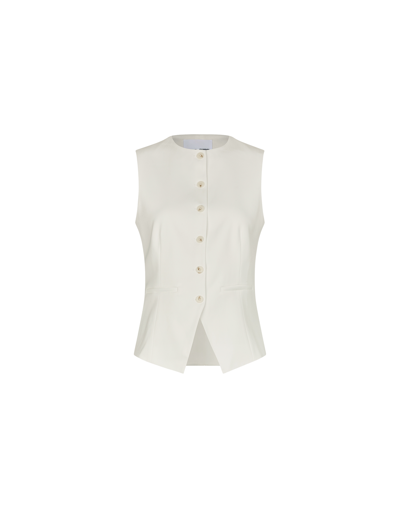 Samsoe Samsoe Saellena Top in Weiß, Ansicht Frontal