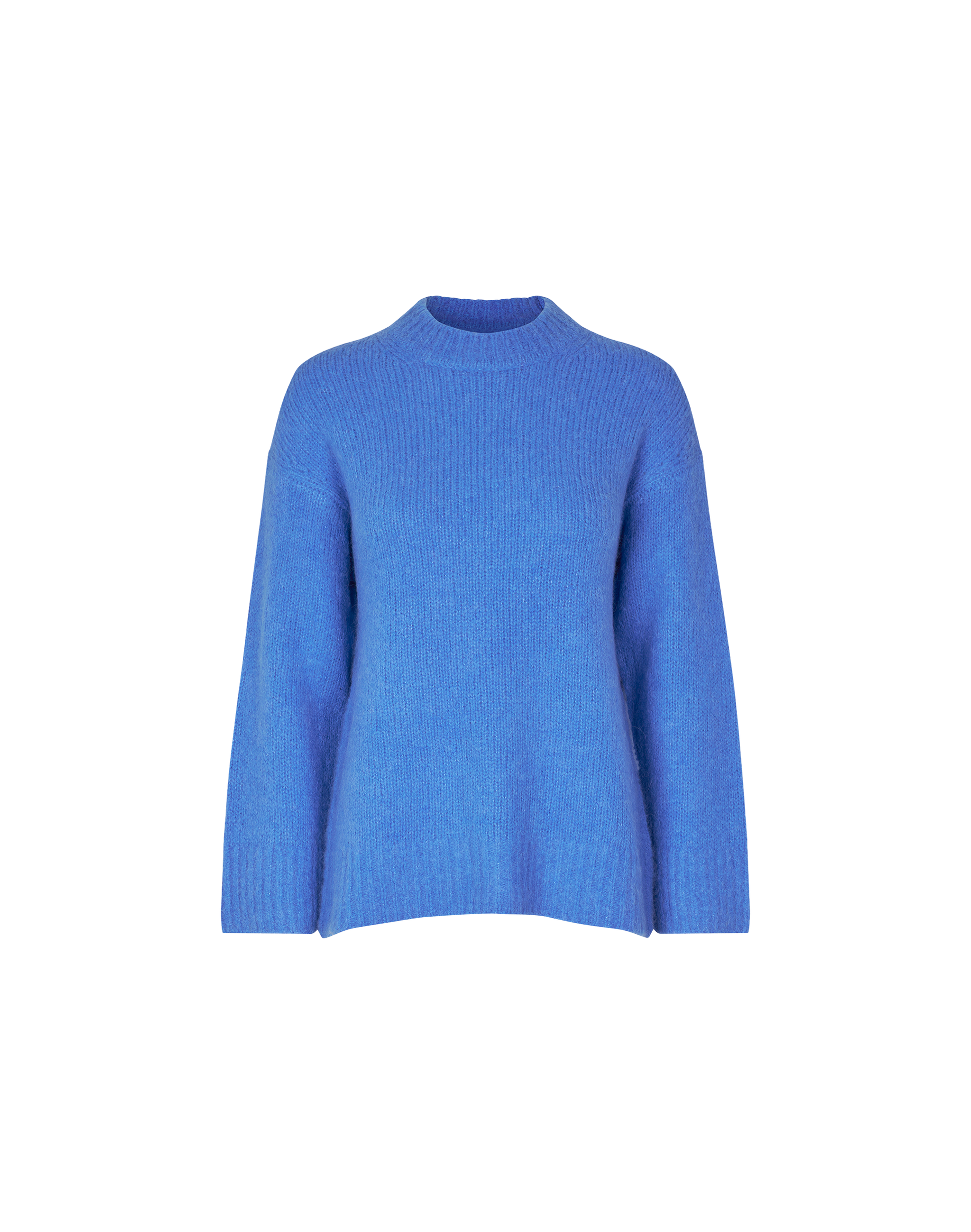 Samsoe Samsoe Sajoan Pullover in Blau, Ansicht Frontal