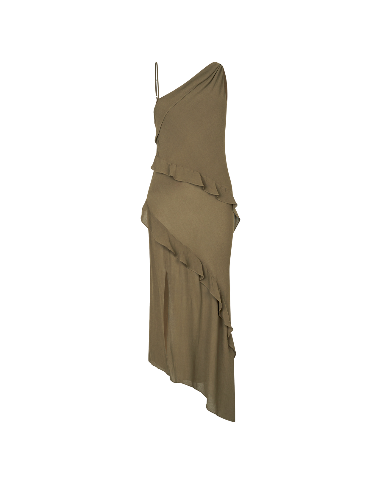 Samsoe Samsoe Samoena Kleid in Greige, Ansicht Frontal