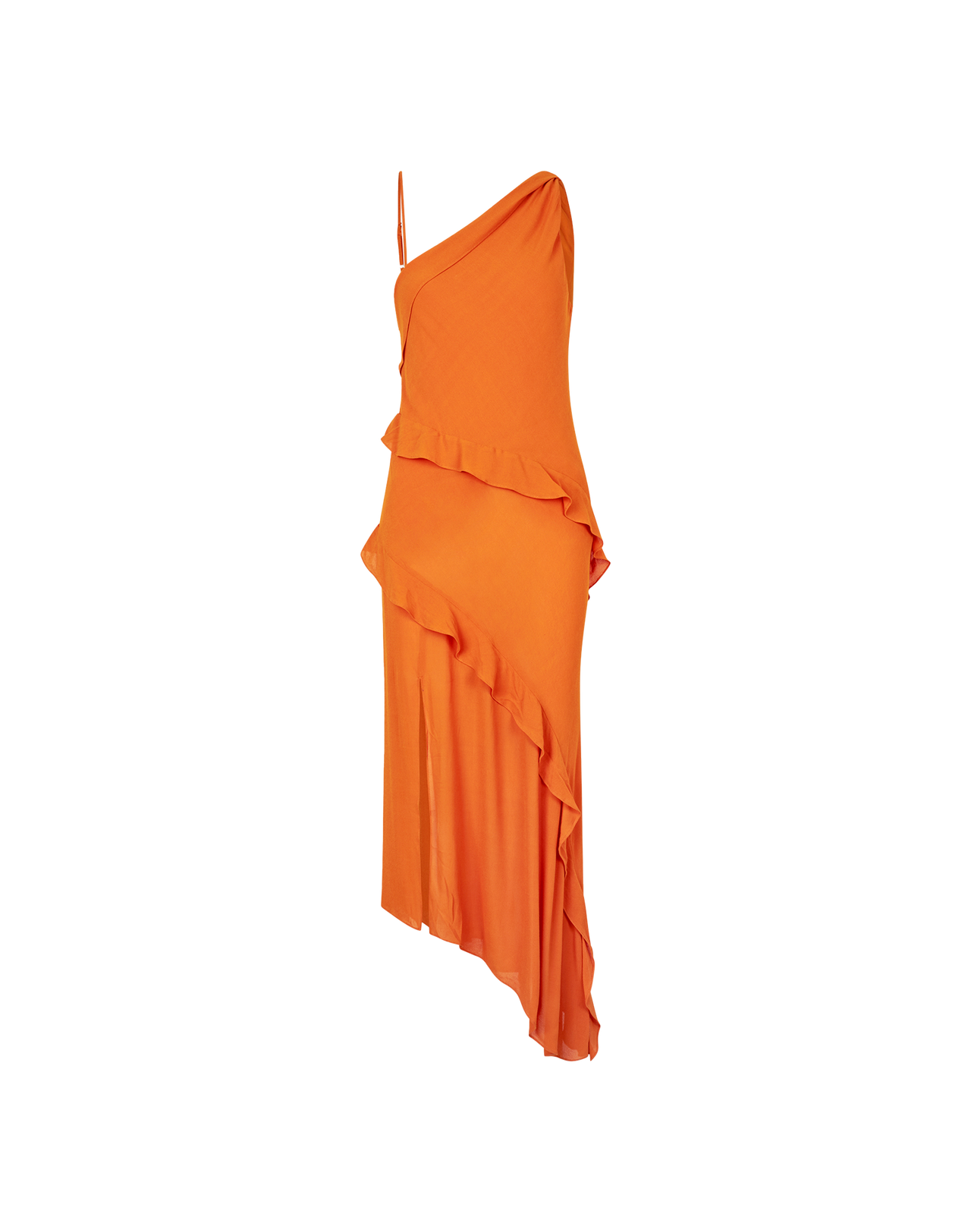 Samsoe Samsoe Samoena Kleid in Orange, Ansicht Frontal
