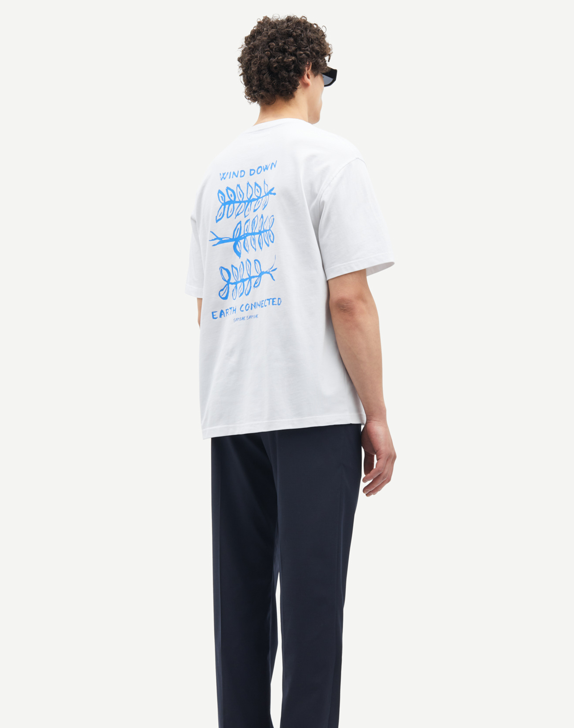 SAMSOE SAMSOE Sawind T-Shirt in Weiß, Tragebild Hinten