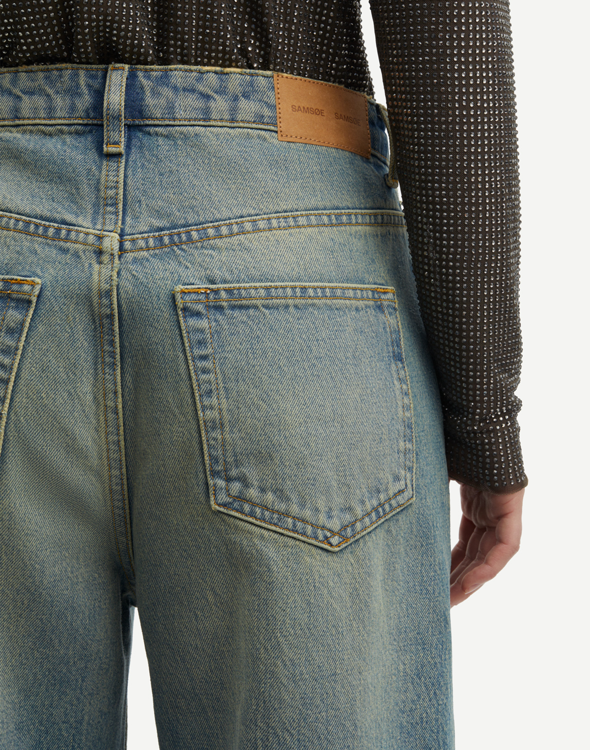 Samsoe Samsoe Shelly Jeans in der Waschung Grime, Ansicht Detail