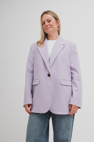 Samsoe Samsoe Haven Blazer in Flieder, Tragebild Frontal