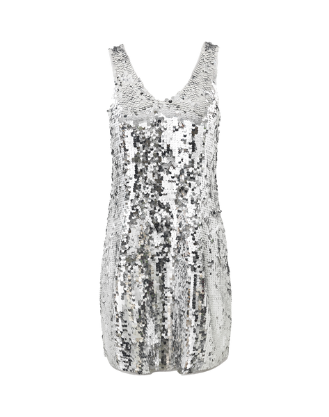 Samsoe Samsoe Lykke Kleid in Silber, Ansicht Hinten
