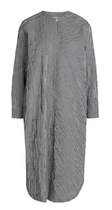 MADS NORGAARD Crinckle Pop Roslay Kleid, schwarz-weiß