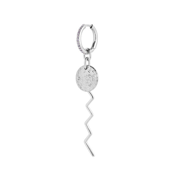 MARIA BLACK Como Earring, silver - lilac
